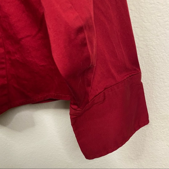 VAN HEUSEN Red Botton Down Shirt Stretchy Size XXL - Picture 8 of 8